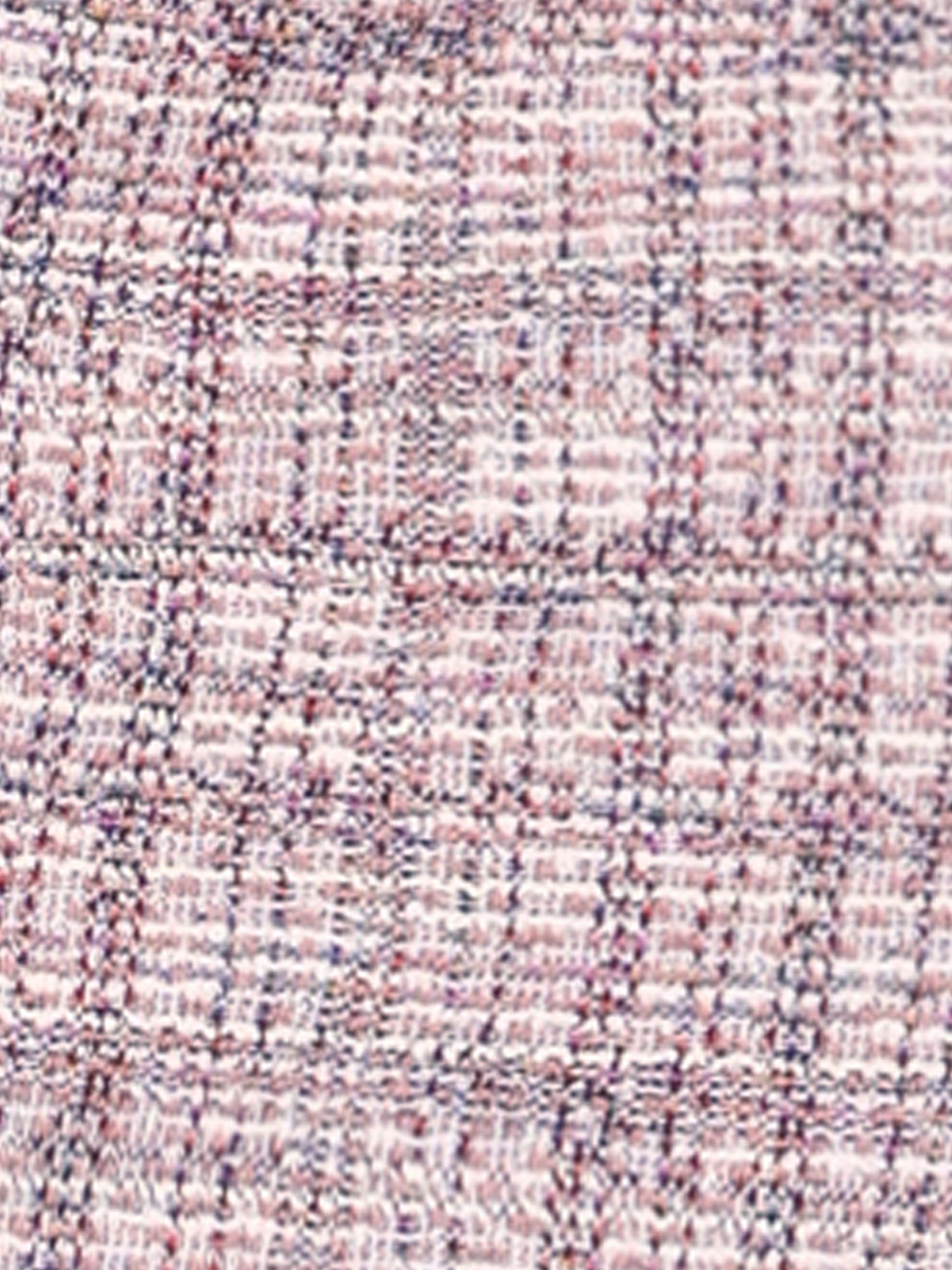 Tweed Plaid Boat Neck Sleeveless Midi Sheath Dress