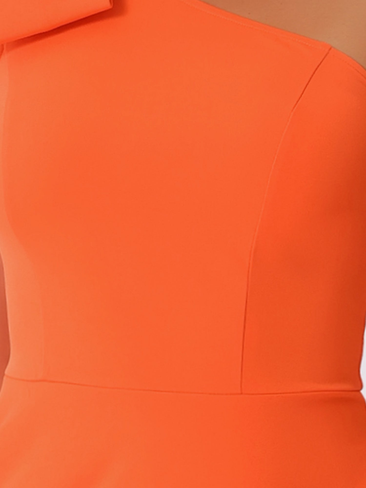 Bow One Shoulder Sleeveless Pockets A-Line Midi Dress