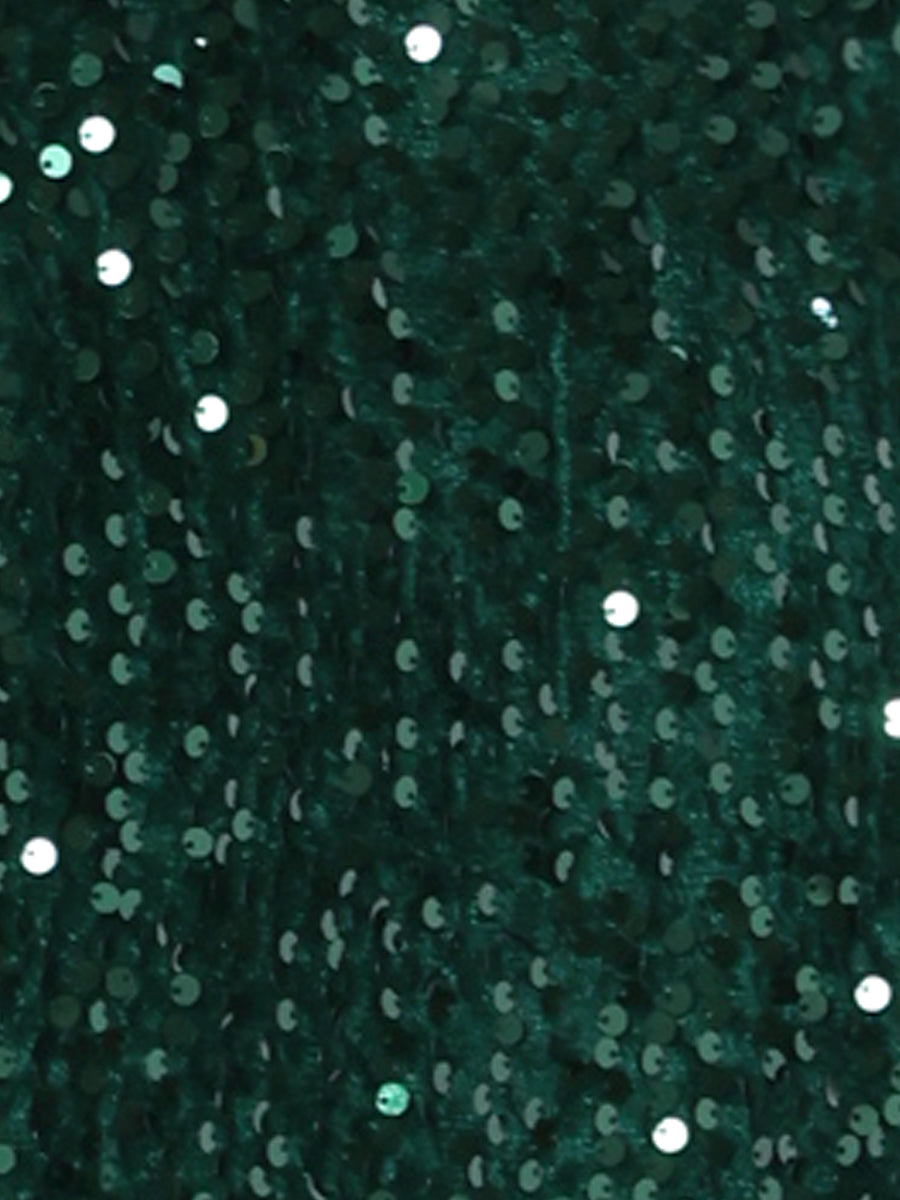 Sequin Shrug Open Front Collarless Sparkly Crop Blazer Jacket