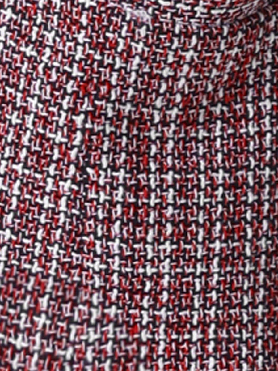 Tweed Plaid Long Sleeves Notched Lapel Open Front Blazer Jacket