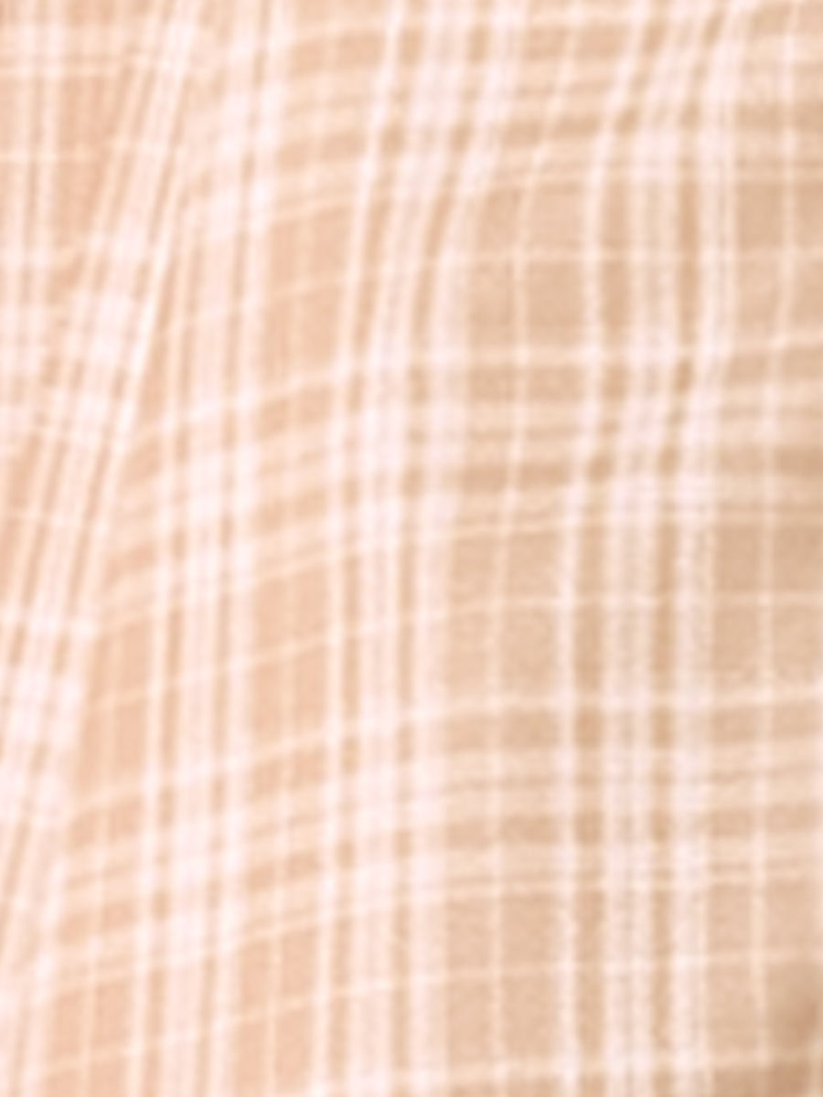 Plaid Zipper Front Party Strap Sleeveless Tube Mini A-Line Dress