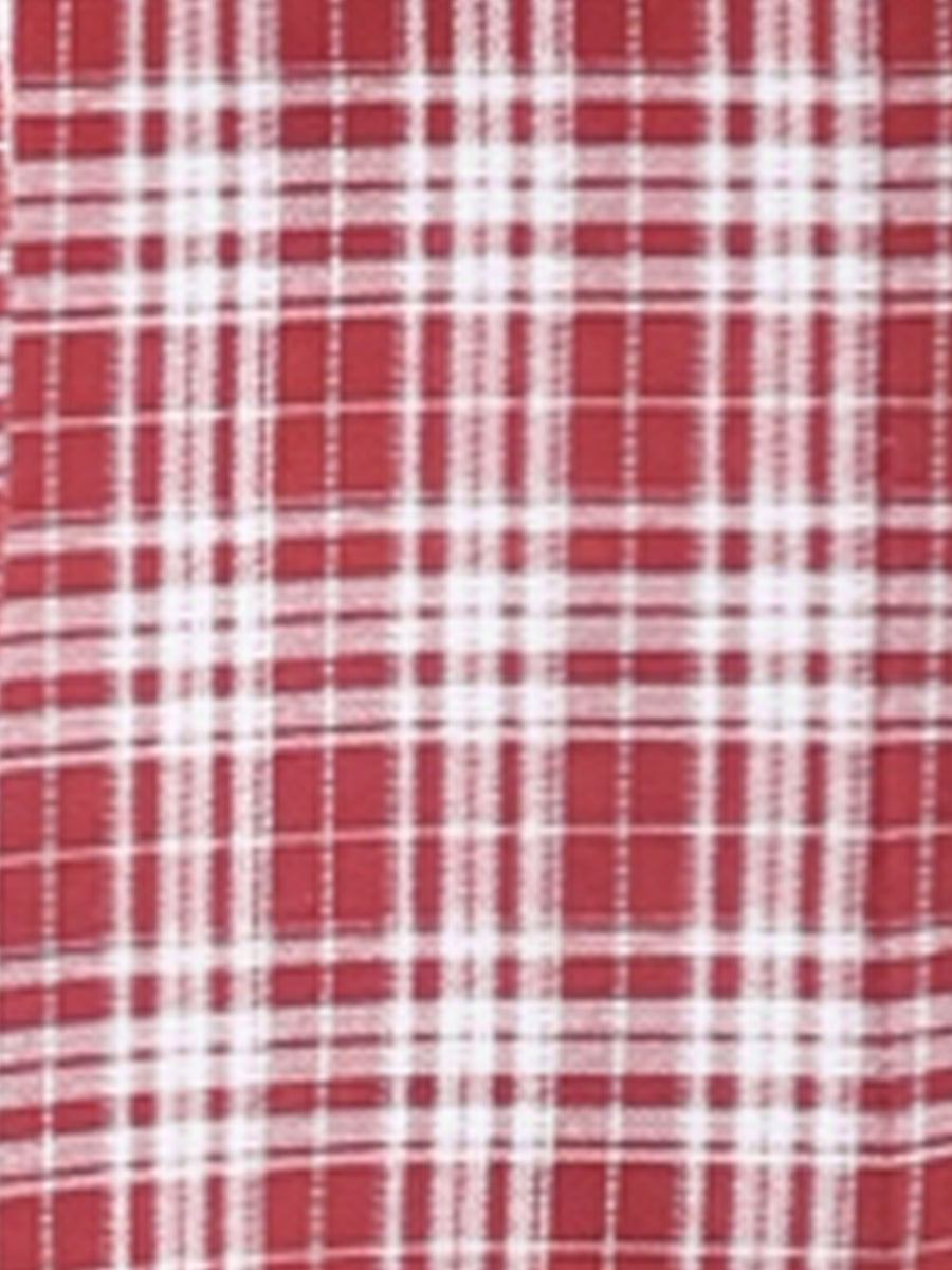Plaid Zipper Front Party Strap Sleeveless Tube Mini A-Line Dress