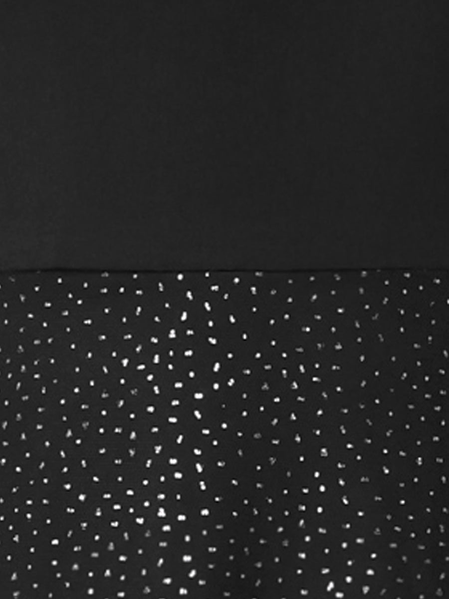 V Neck Sleeveless Glitter Midi A-Line Dress