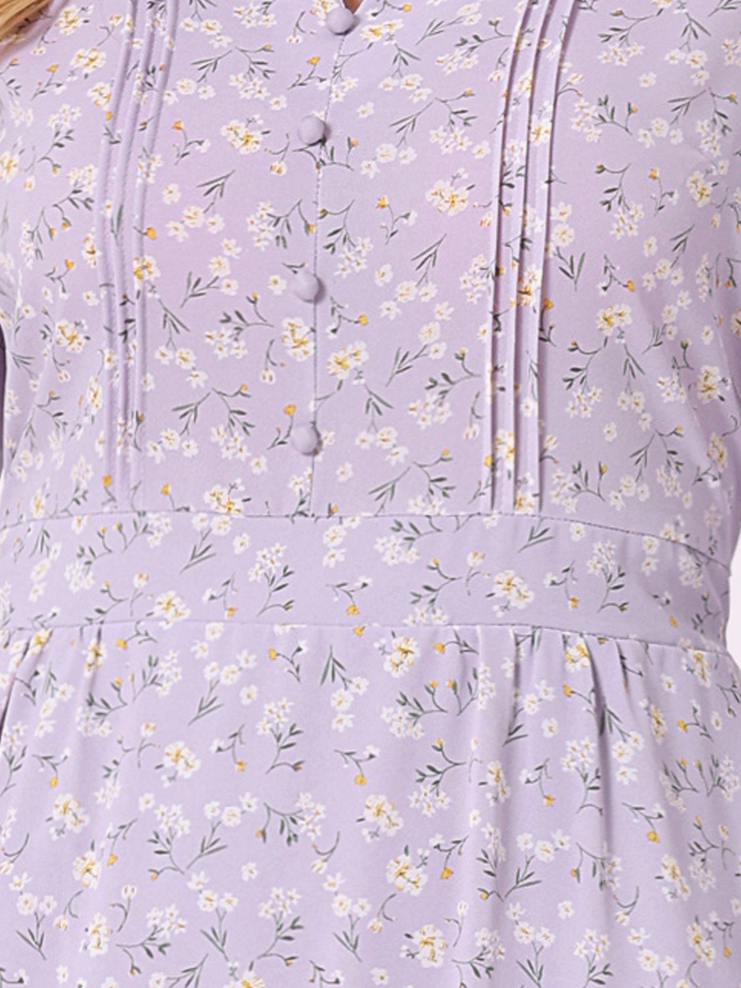 Floral Print Long Sleeve Spring Flowy Midi Boho Dress