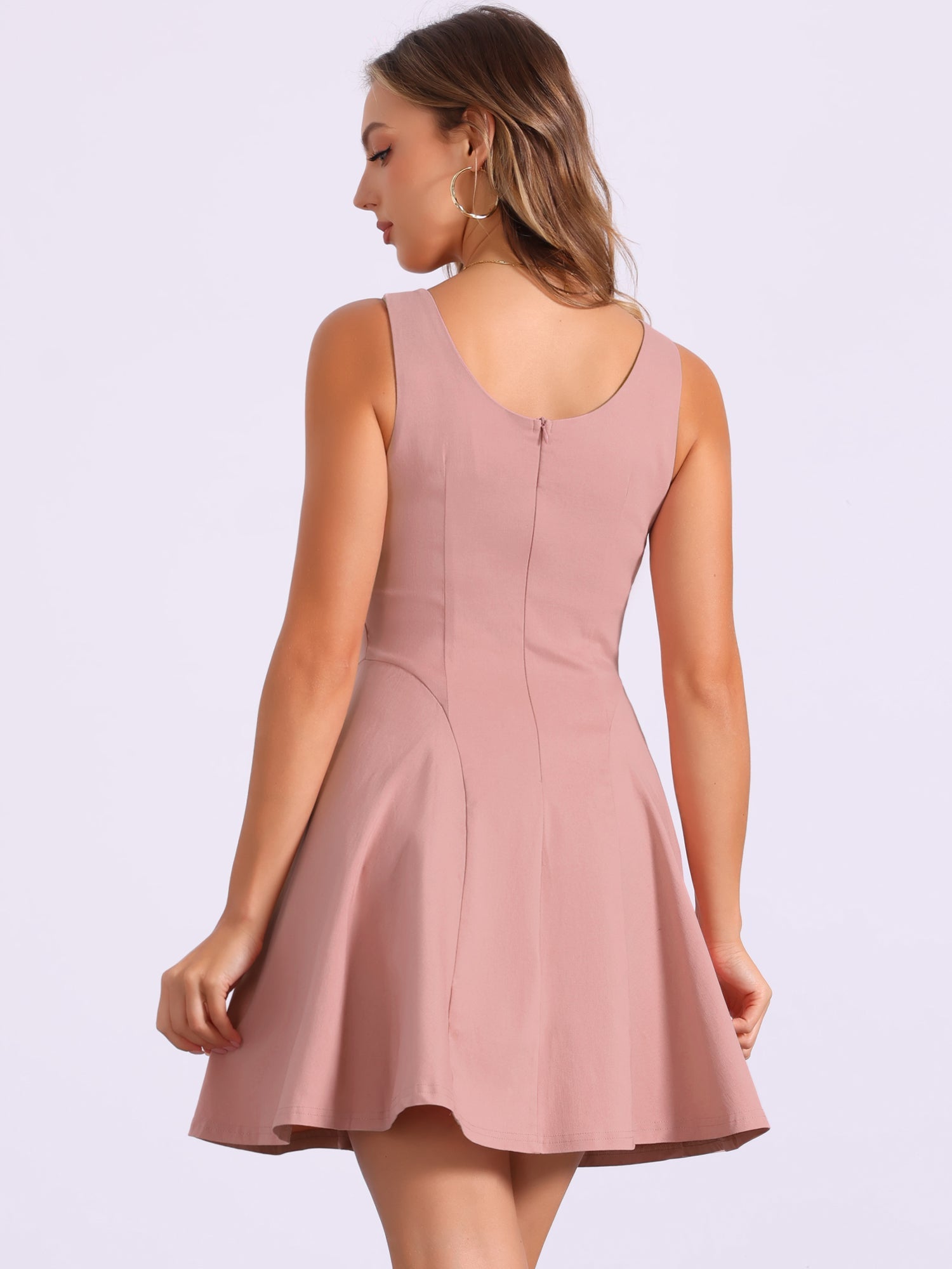 Party Sexy Sleeveless Sweetheart Neck Fit and Flared A Line Swing Cocktail Mini Dress