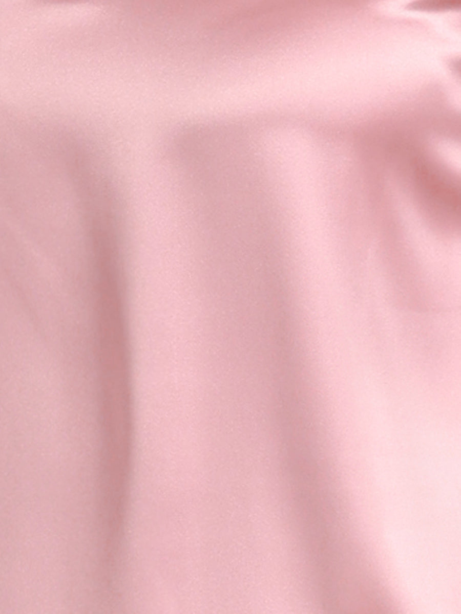 Casual Office Blouse 3/4 Sleeve V Neck Satin Shirt