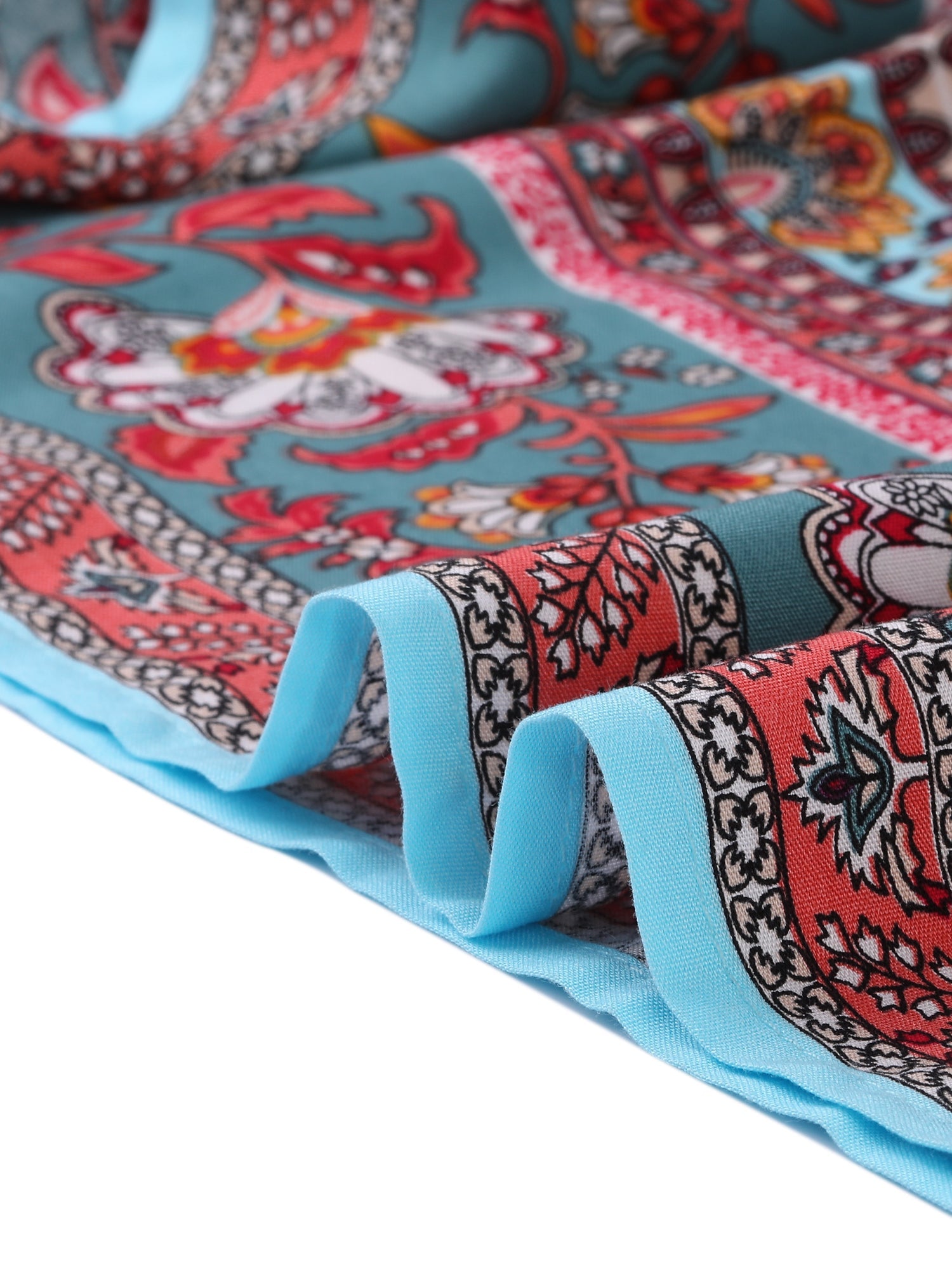 Boho Casual Bohemian Floral Printed Elastic Waist Maxi Skirt