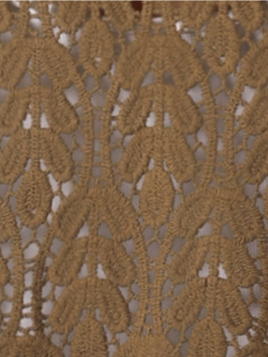 Floral Crochet Hollow Out Sleeveless Open Front Boho Vest Cardigan