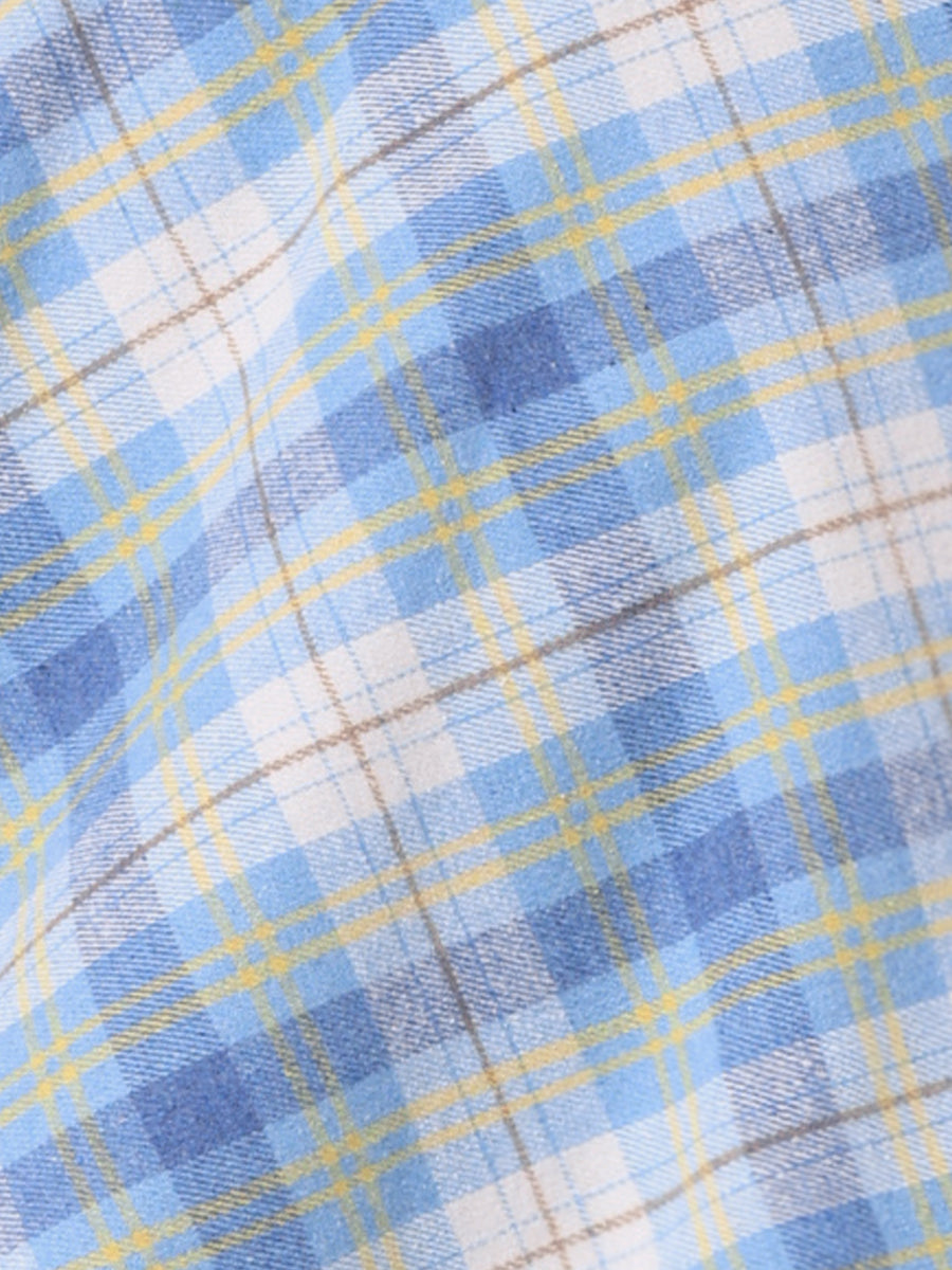 Vintage Plaid Tartan Elastic Waist Knee Length A-Line Skirt