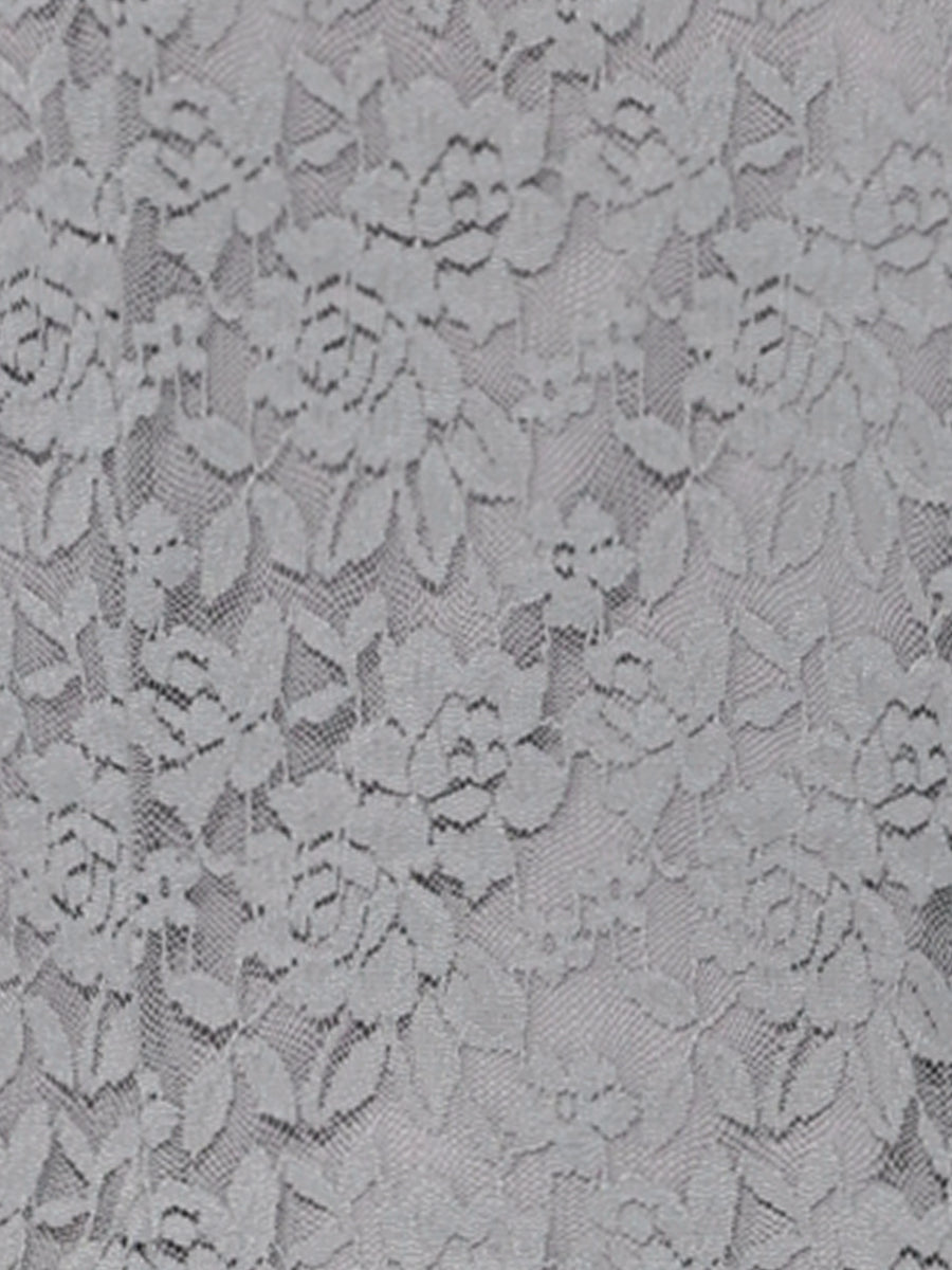 Lace Tops Keyhole Front Peplum Hem Sheer Long Sleeve Blouse