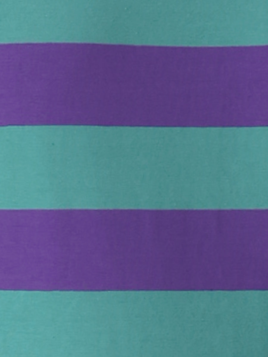 Striped 3/4 Sleeve Casual Basic Boat Neck T-shirt