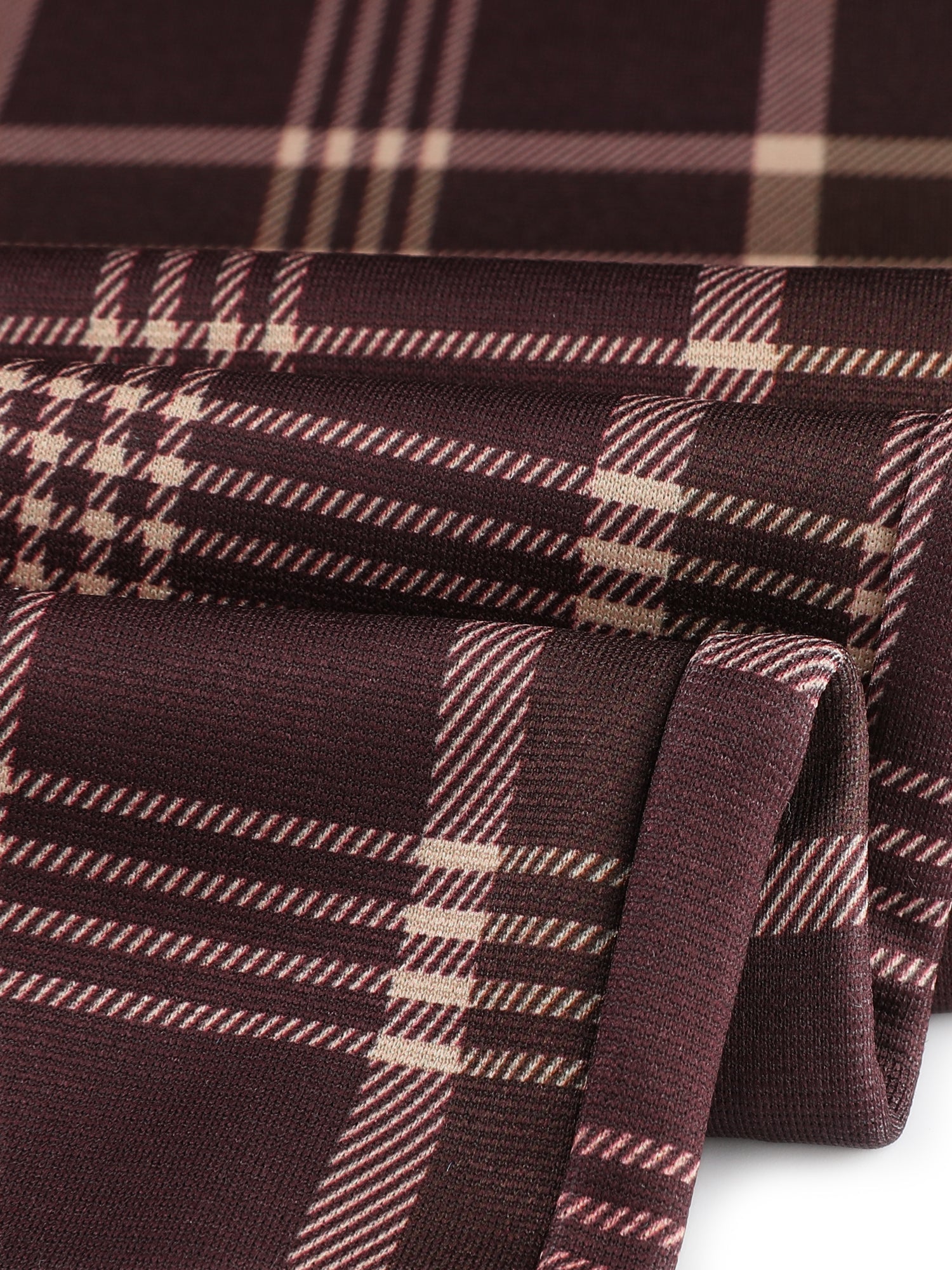 Plaid Cropped Trousers Button Casual Tartan Check Work Pants