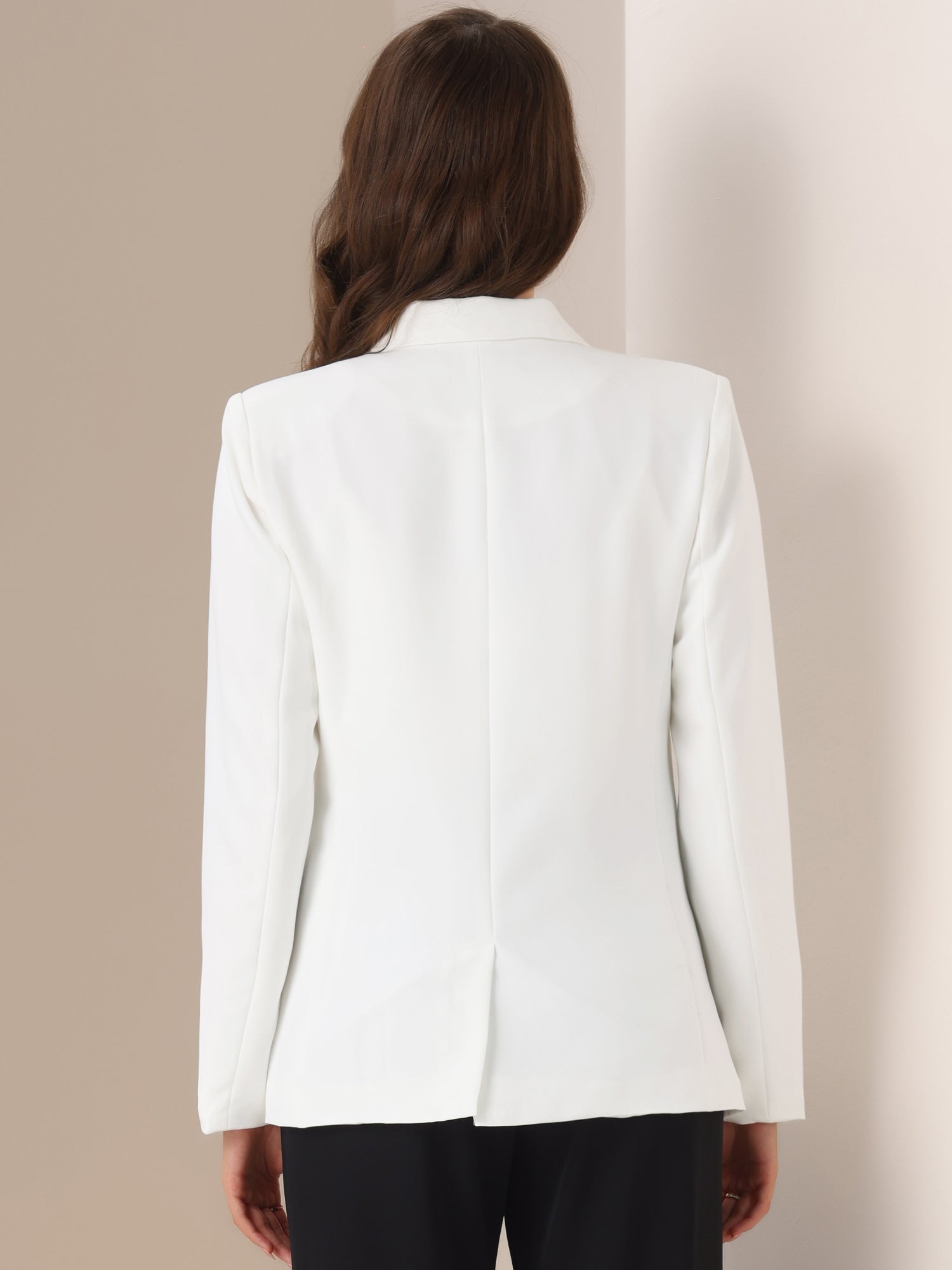 Notched Lapel Double Breasted Work Formal Blazer