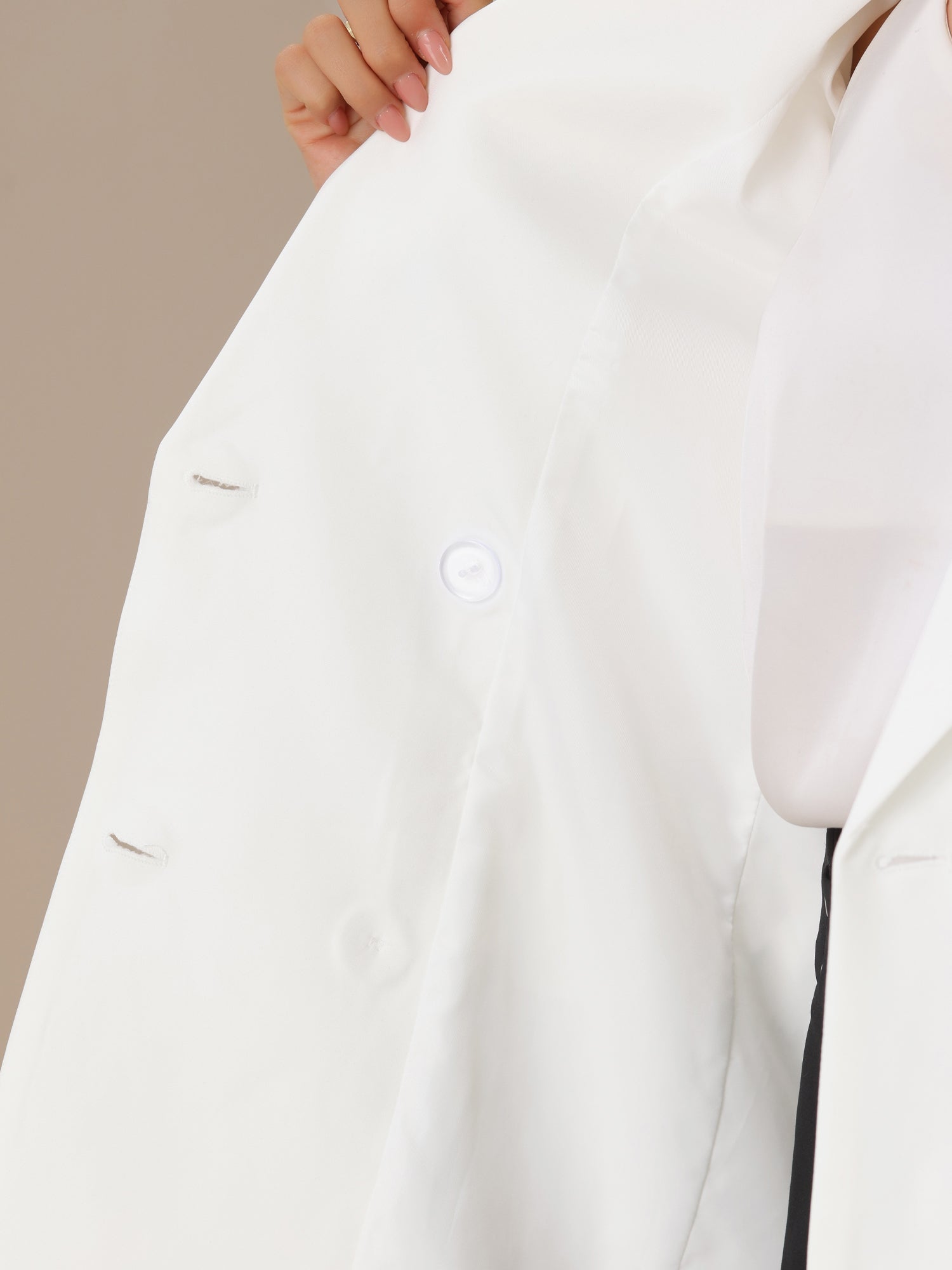 Notched Lapel Double Breasted Work Formal Blazer