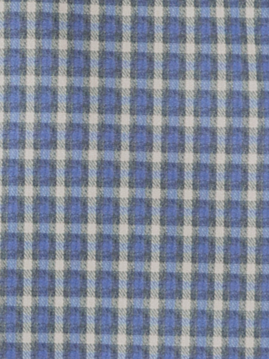Peter Pan Collar Contrast Color Button Decor Plaid Dress