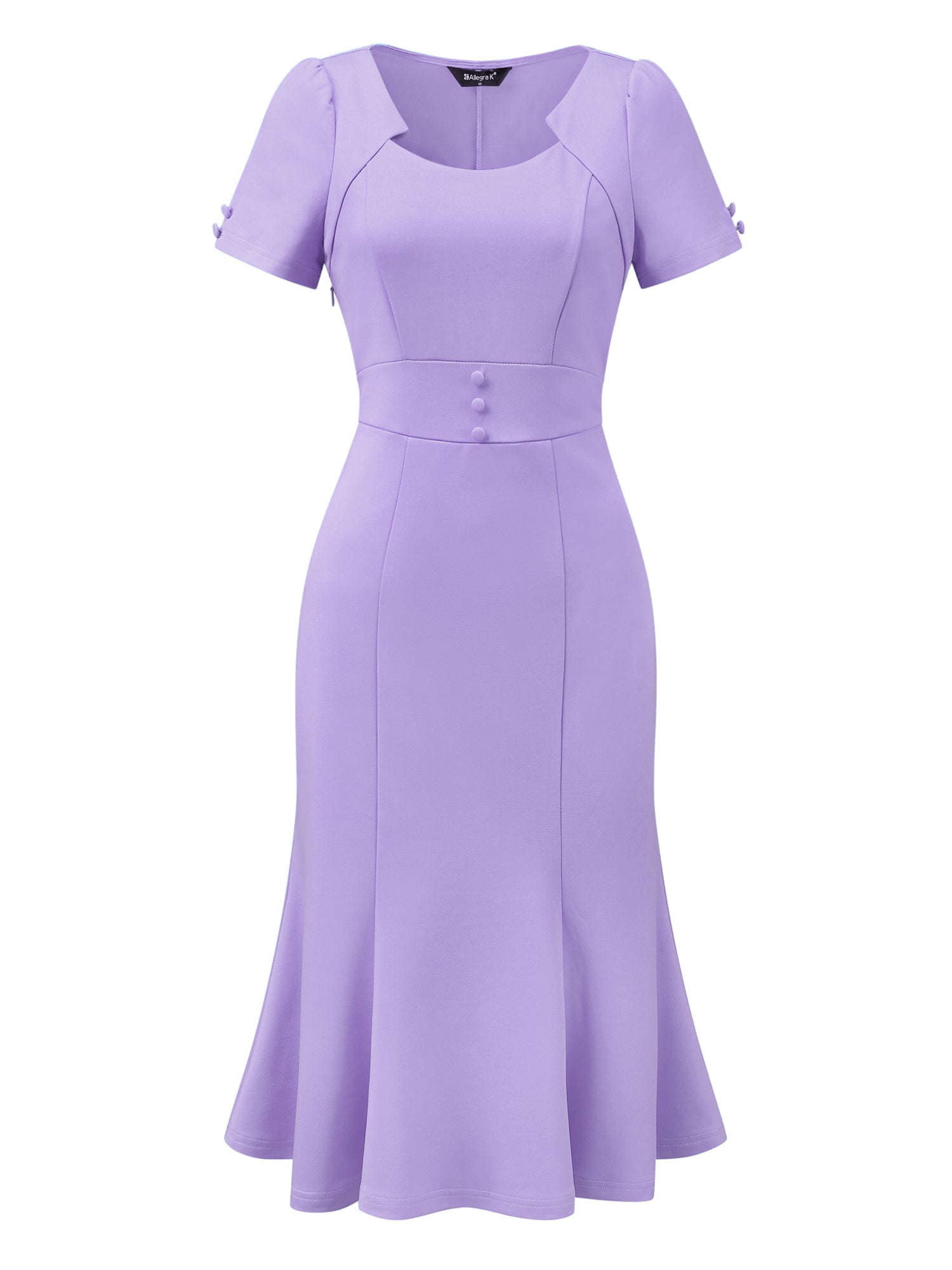 Vintage Work Cocktail Mermaid Sheath Fishtail Bodycon Midi Dress