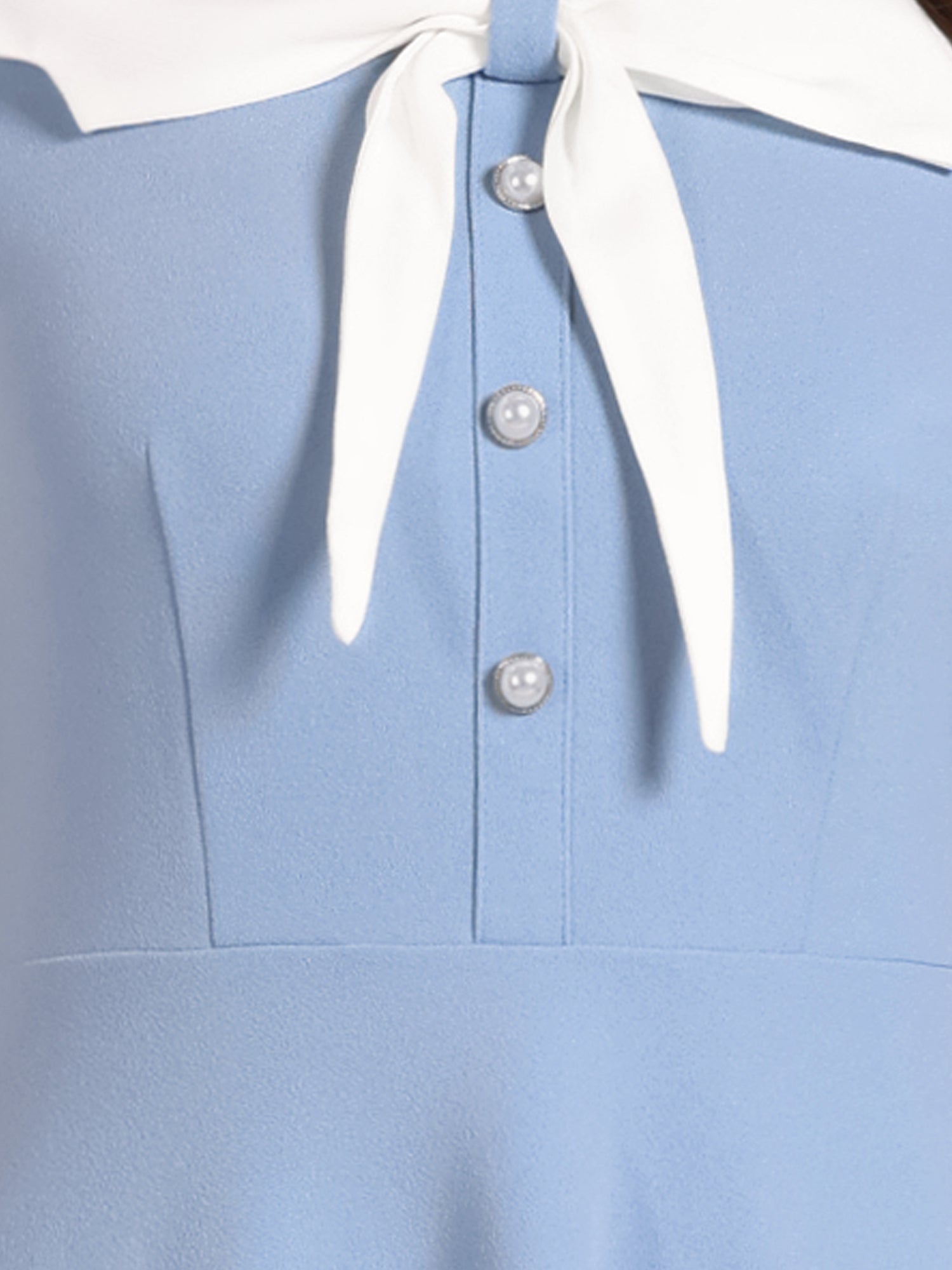 50s Lolita Contrast Color Peter Pan Collar Dress