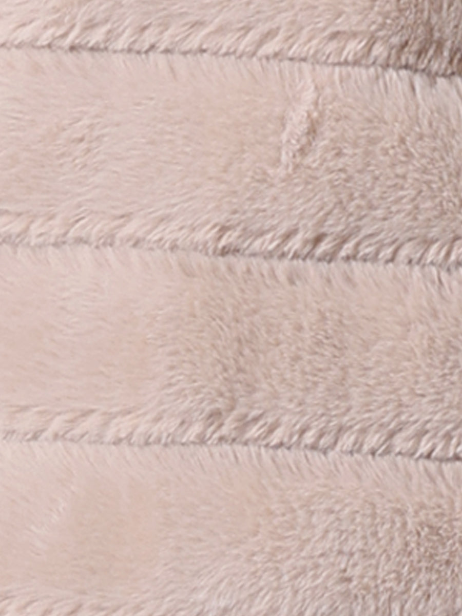 Fluffy Vest Jacket Stand Collar Sleeveless Faux Fur Coat