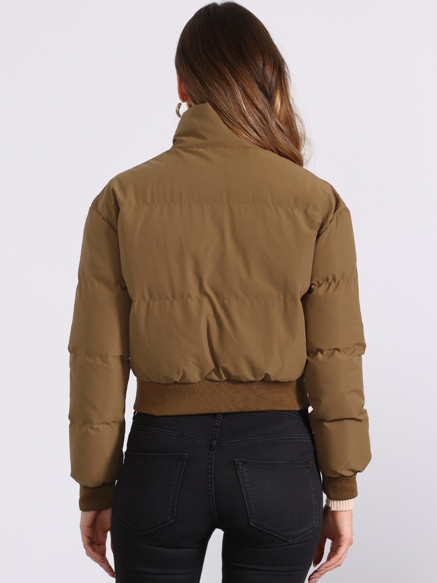 Baggy Padded Cropped Winter Bomber Jacket
