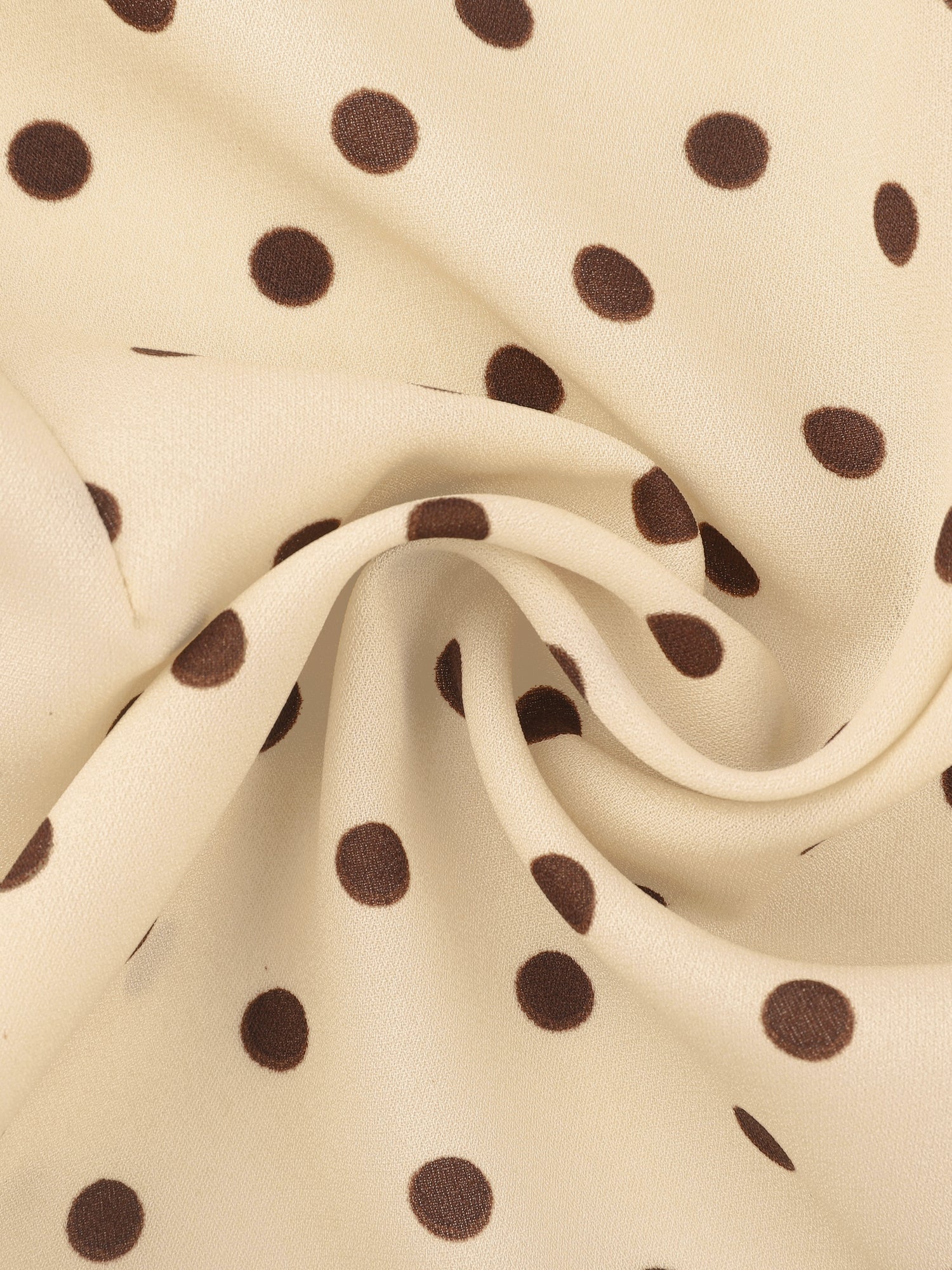 Polka Dot Peter Pan Collar Bow Tie Neck Puff Sleeve Vintage Shirt