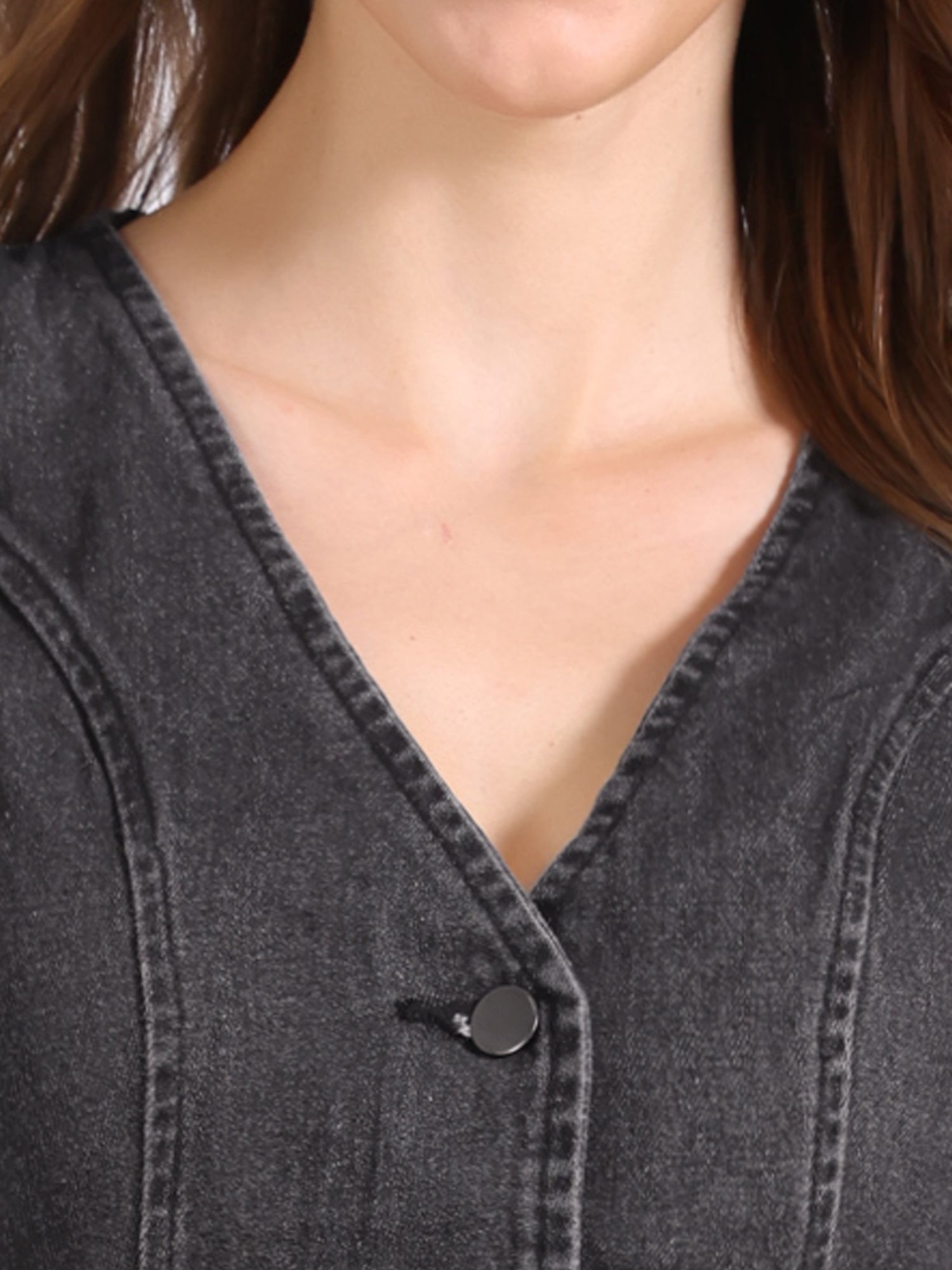 Denim Jakcet Sleeveless V Neck Button Down Casual Jean Waistcoat Vest