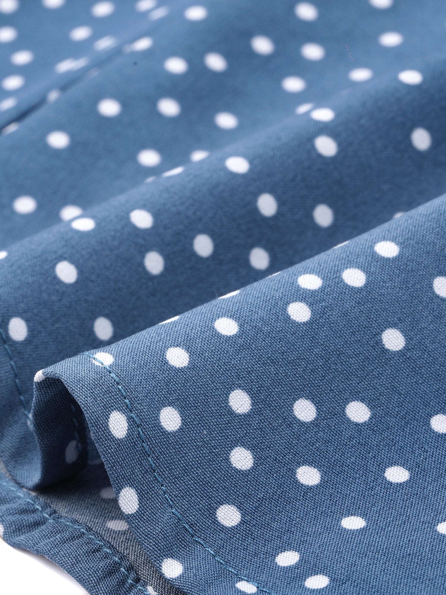 Polka Dots 3/4 Sleeve Button Front Vintage Office Blouse Top
