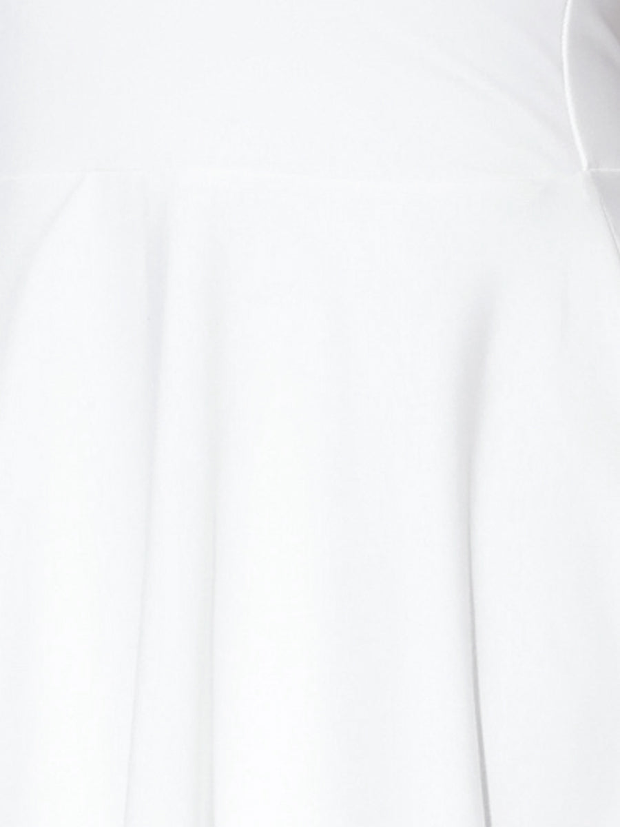 Halter Deep V Neck Sleeveless Solid Skater Mini Dress