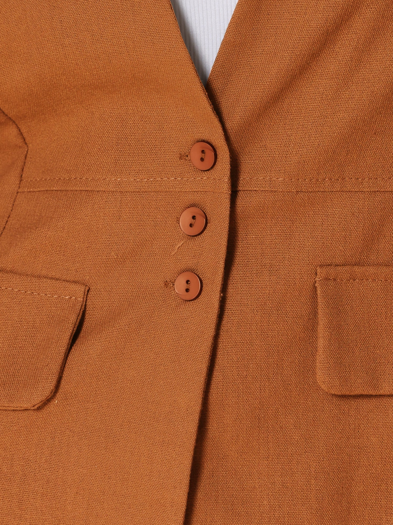 Sleeveless Lightweight Waistcoat Linen Vest