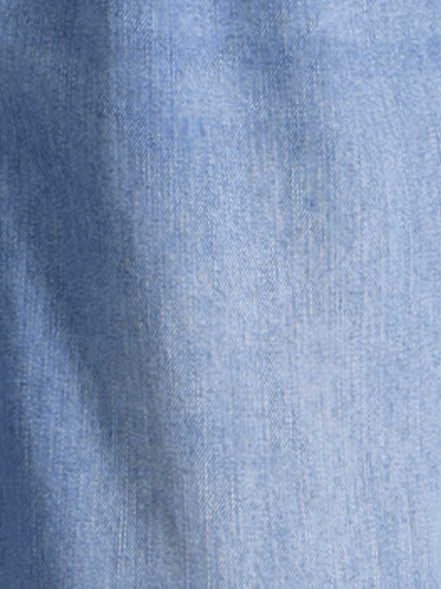 Casual Denim Pants Drawstring Elastic Waist Wide Legs Jeans