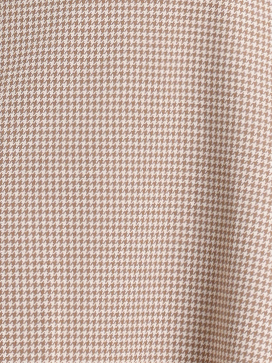 Plaid Sleeveless Fit and Flare Houndstooth Work Dress
