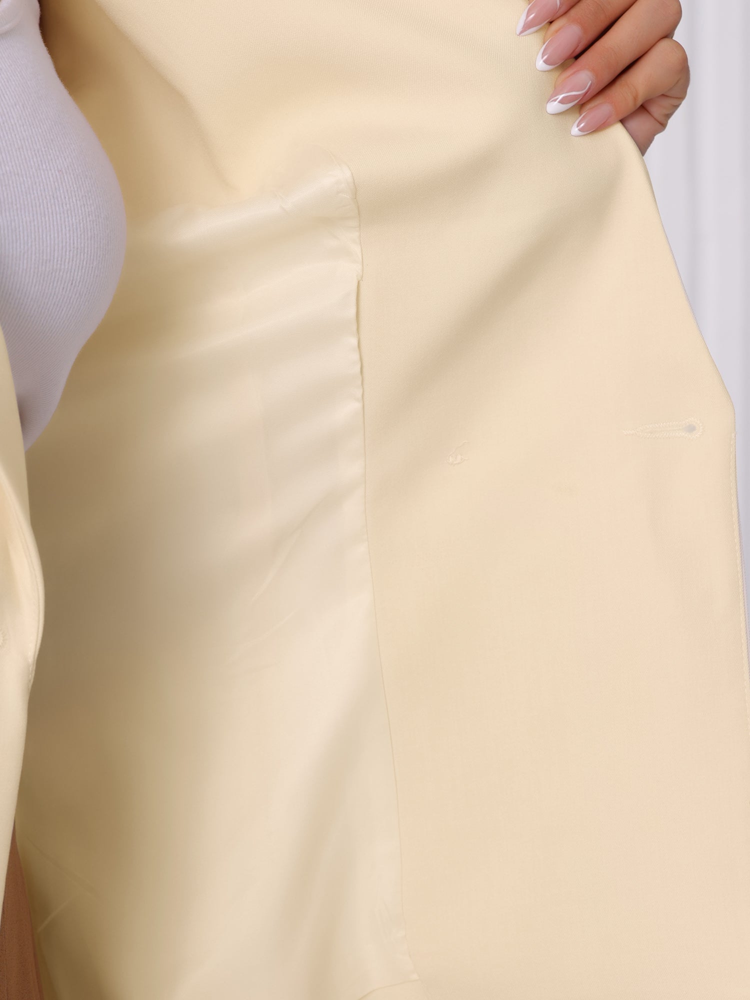 Sleeveless Belted Lapel Collar Work Vest