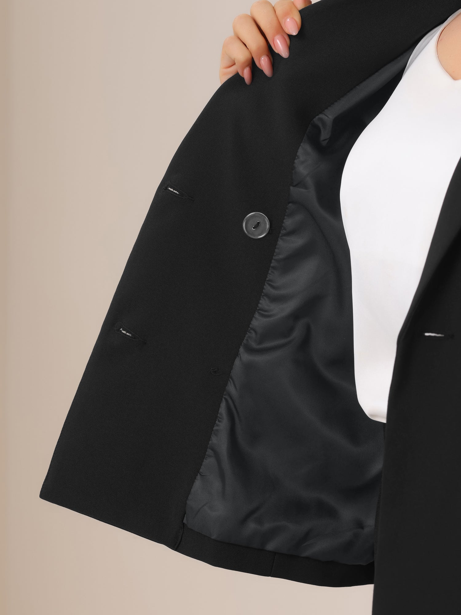 2 Pieces Long Sleeve Work Outfits Blazer and Pencil Skirt Suit Set