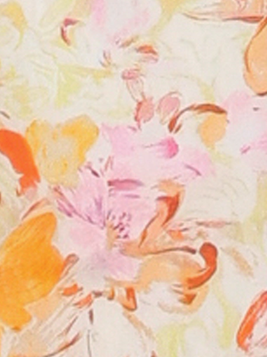 Open Front Floral Work Business Crop Blazer Jacket