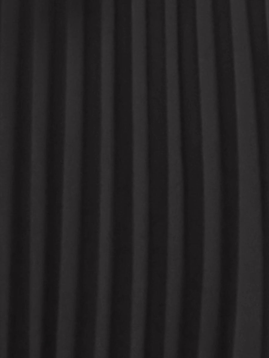 Crew Neck Sleeveless Tie Waist A-Line Pleated Dress