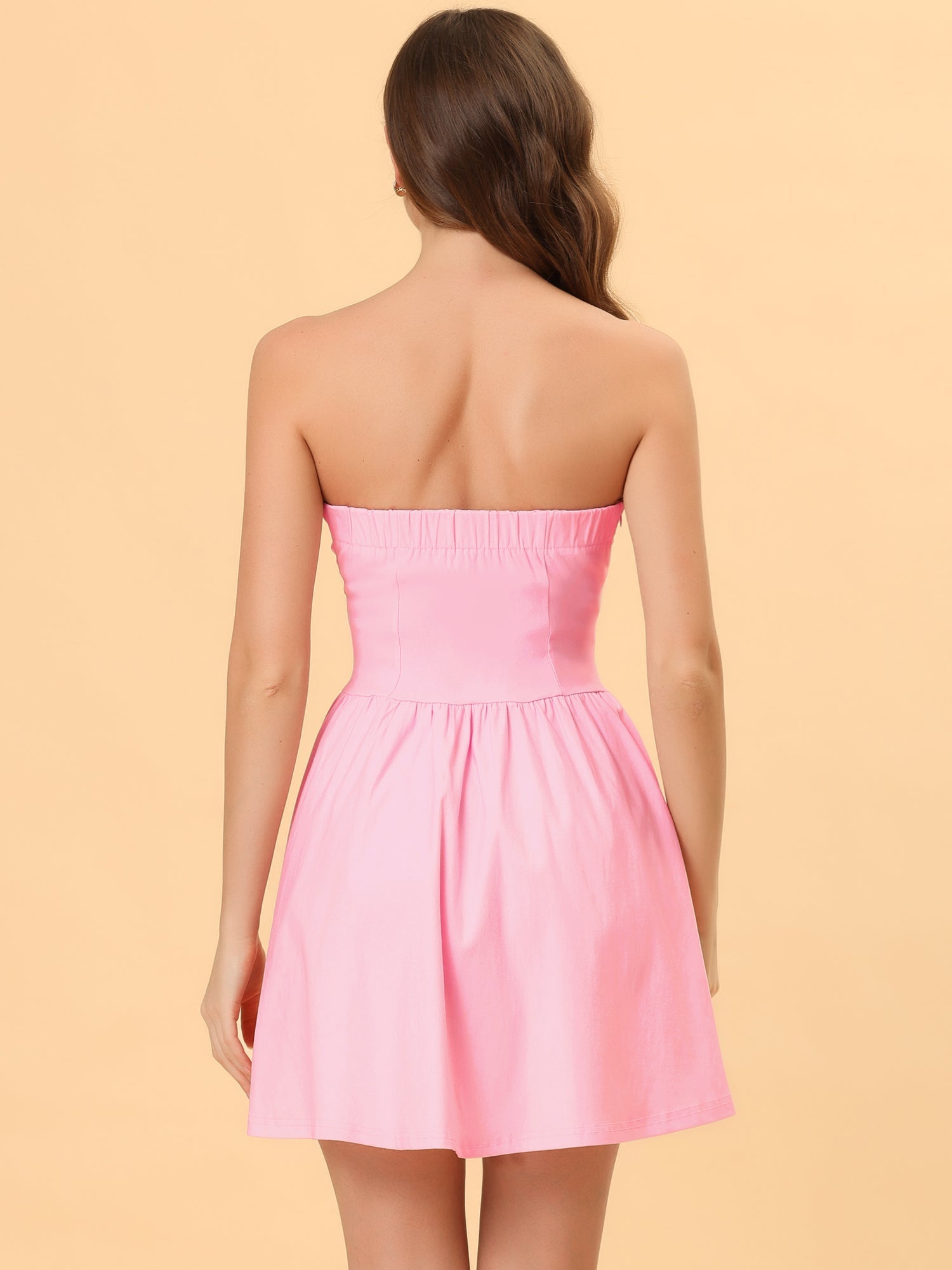 Strapless Sweetheart Neck Fit And Flare Mini Tube Top Dress