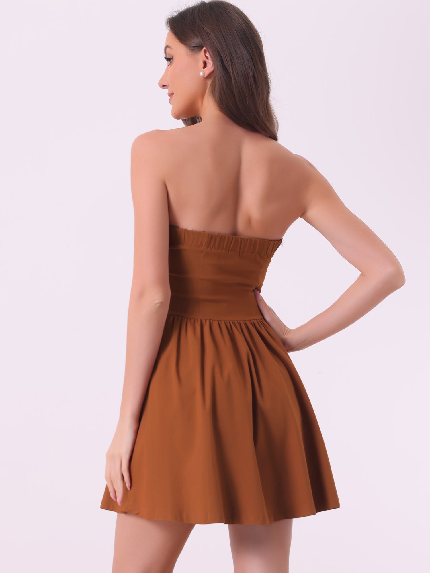 Strapless Sweetheart Neck Fit And Flare Mini Tube Top Dress