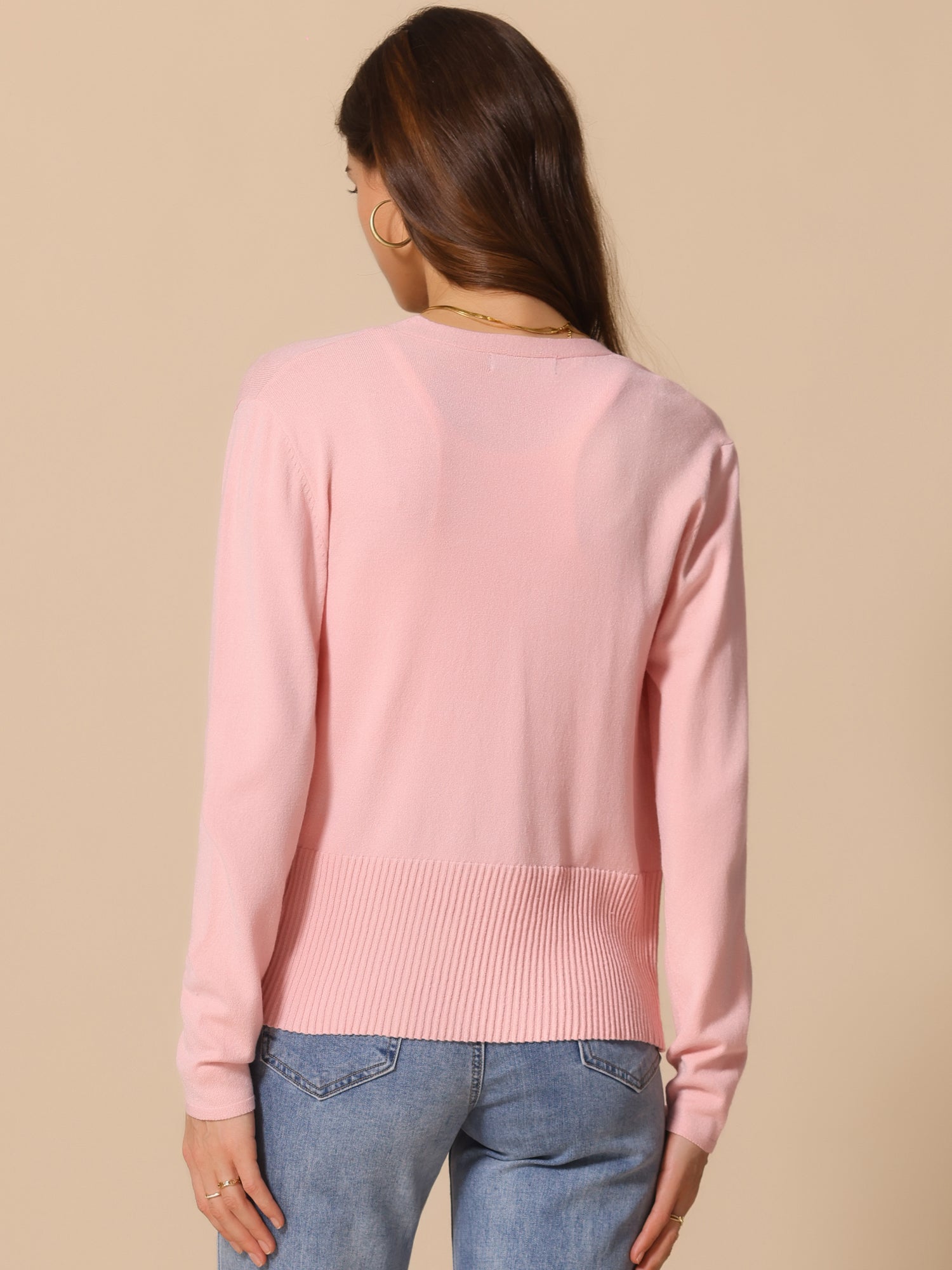 Casual Open Front Long Sleeve Knitted Cardigan