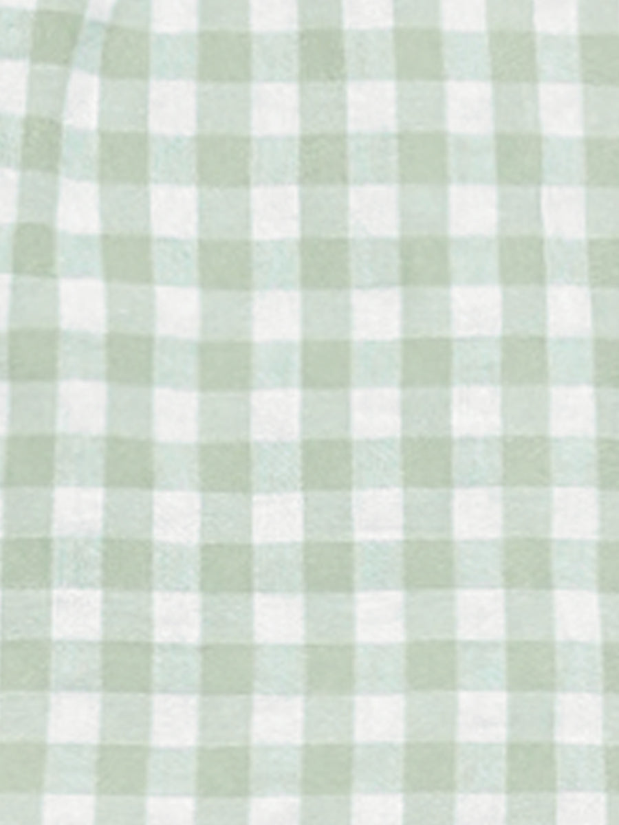 Gingham Peplum Top Summer Square Neck Sleeveless Plaid Blouse