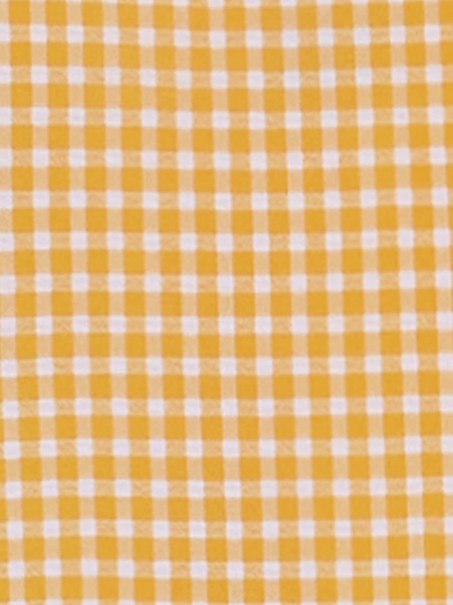 Summer Gingham Tops Square Neck Ruffle Cap Sleeve Blouse