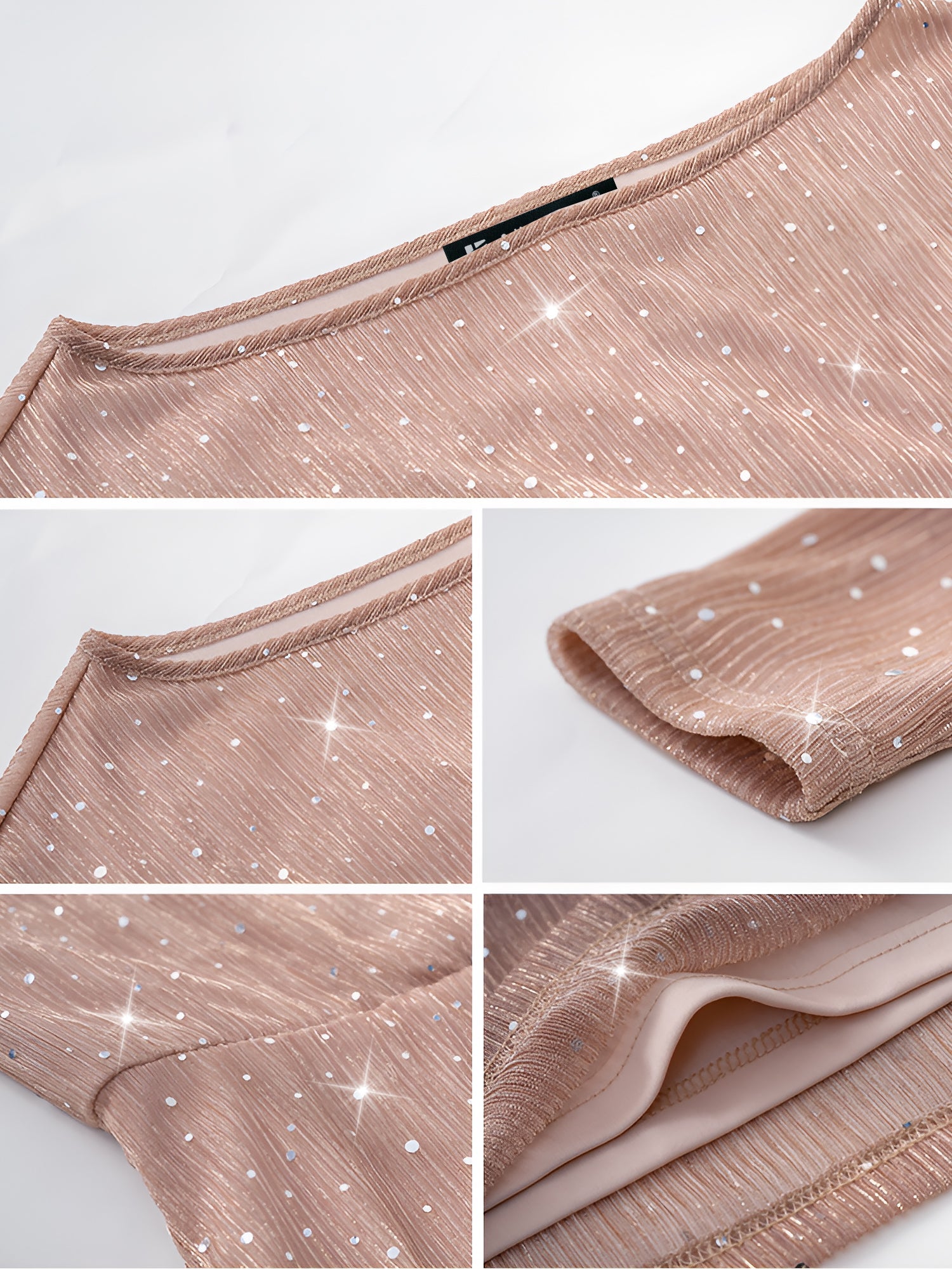 One Shoulder Sequin Glitter Long Sleeves Mini Dress
