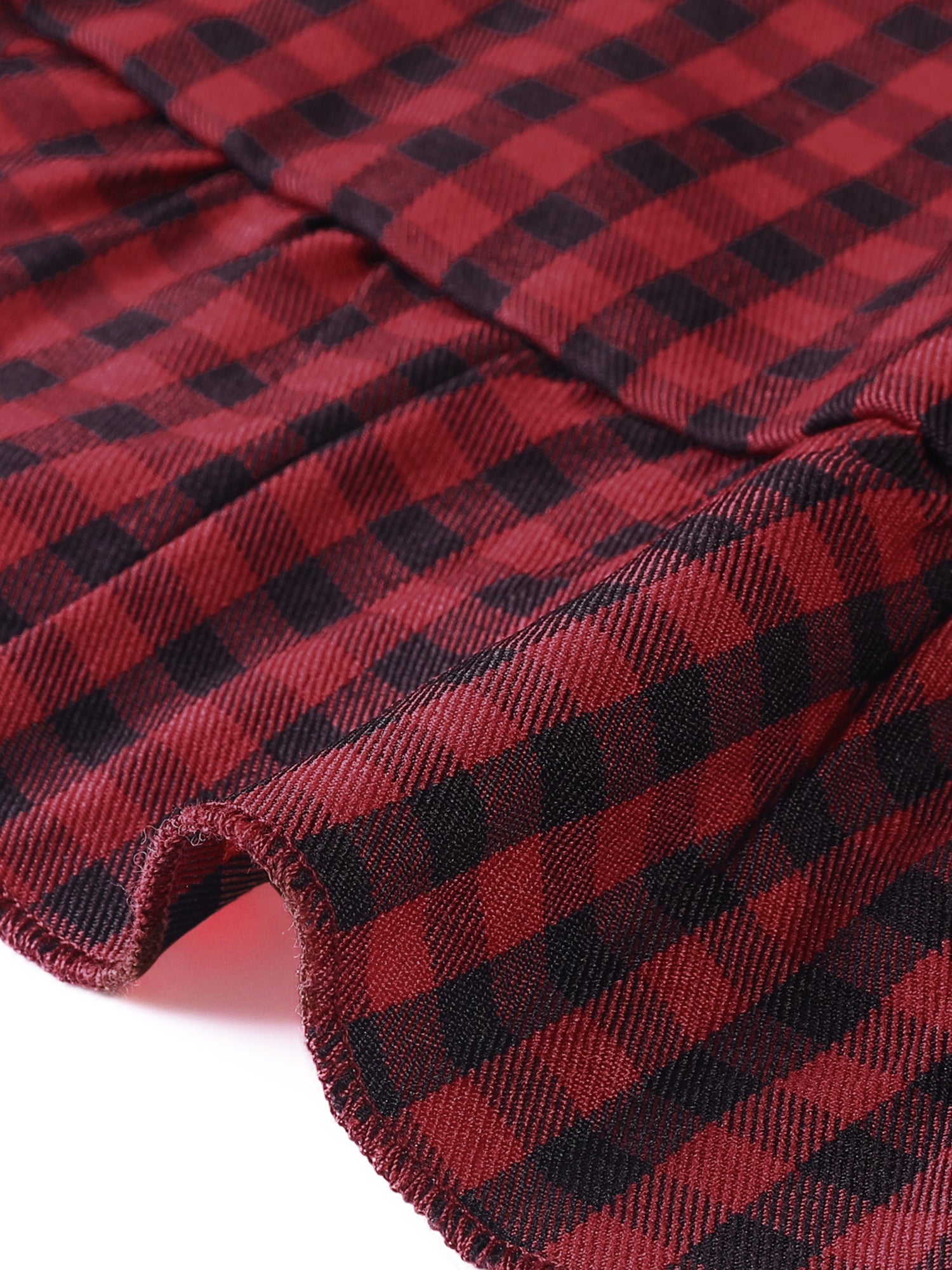 Gingham Checks Ruffled Peter Pan Collar 1960s Vintage Mini Dress