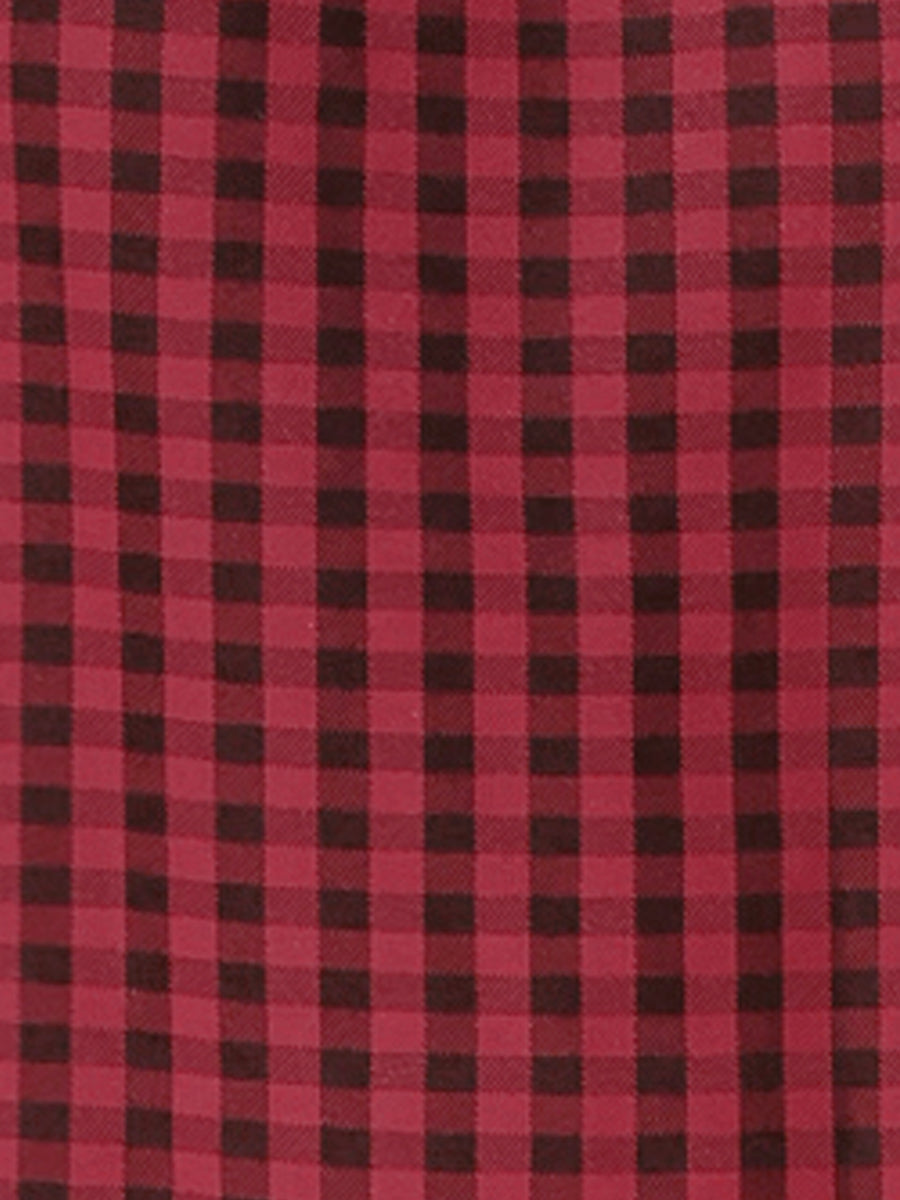 Gingham Checks Ruffled Peter Pan Collar 1960s Vintage Mini Dress