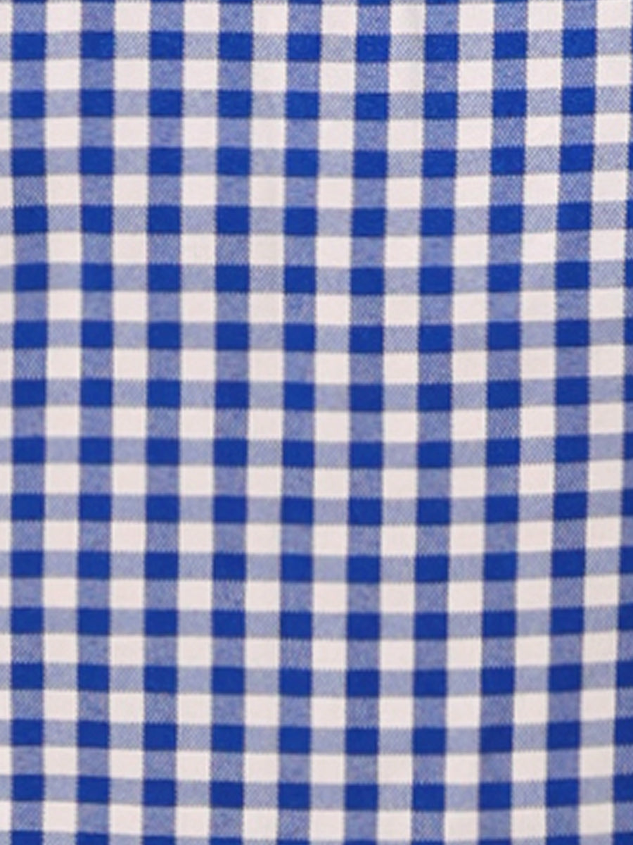 Gingham Checks Ruffled Peter Pan Collar 1960s Vintage Mini Dress