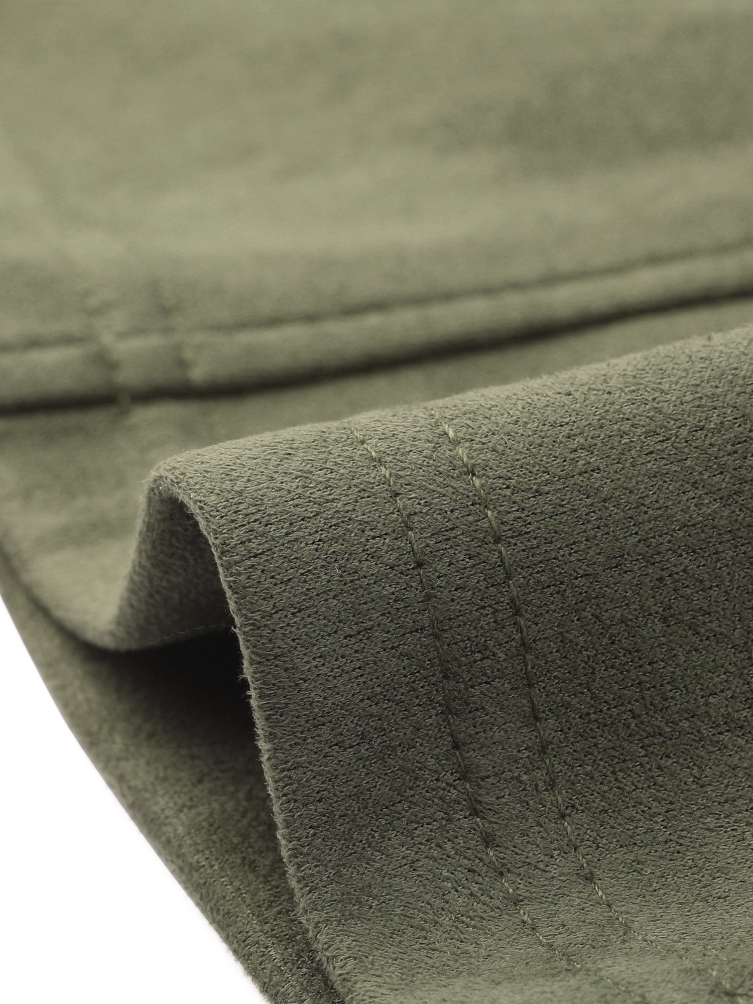 Faux Suede Lapel Collar Long Sleeve Casual Work Office Jacket