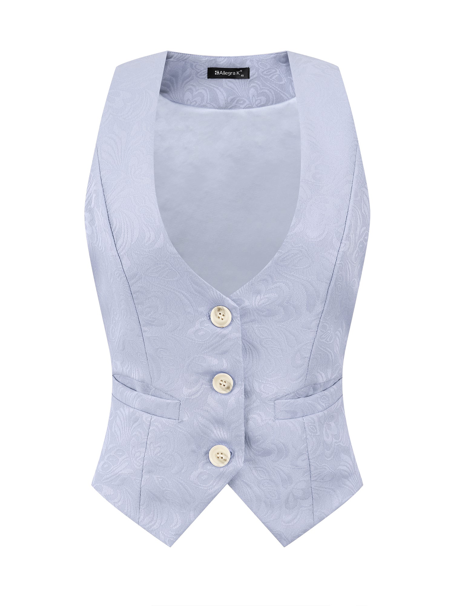 Vintage Button Up Jacquard Steampunk Waistcoat Suit Vest
