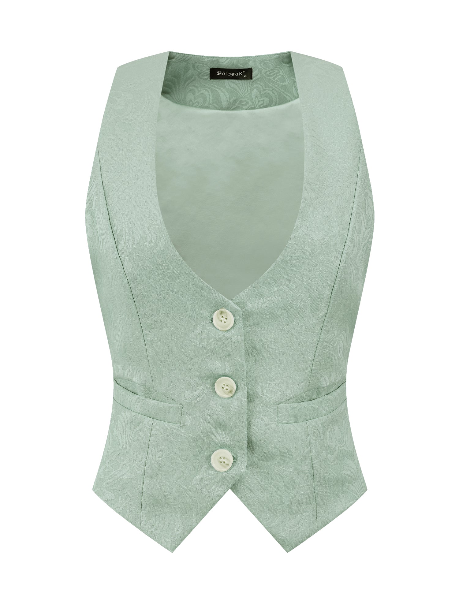 Vintage Button Up Jacquard Steampunk Waistcoat Suit Vest