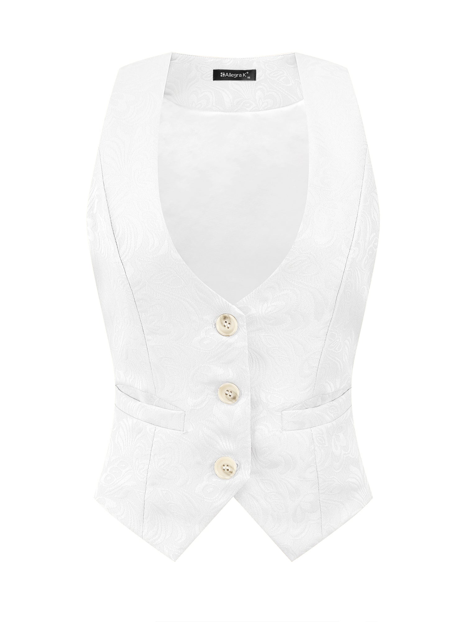 Vintage Button Up Jacquard Steampunk Waistcoat Suit Vest