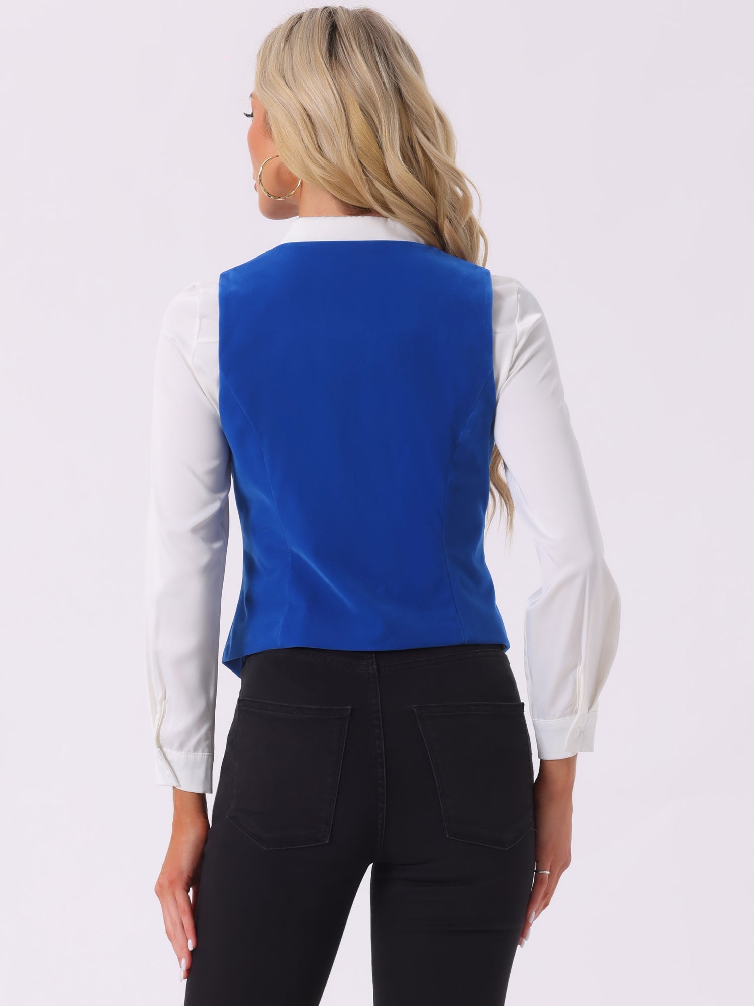 Retro Velvet Waistcoat V Neck Sleeveless Racerback Steampunk Vest