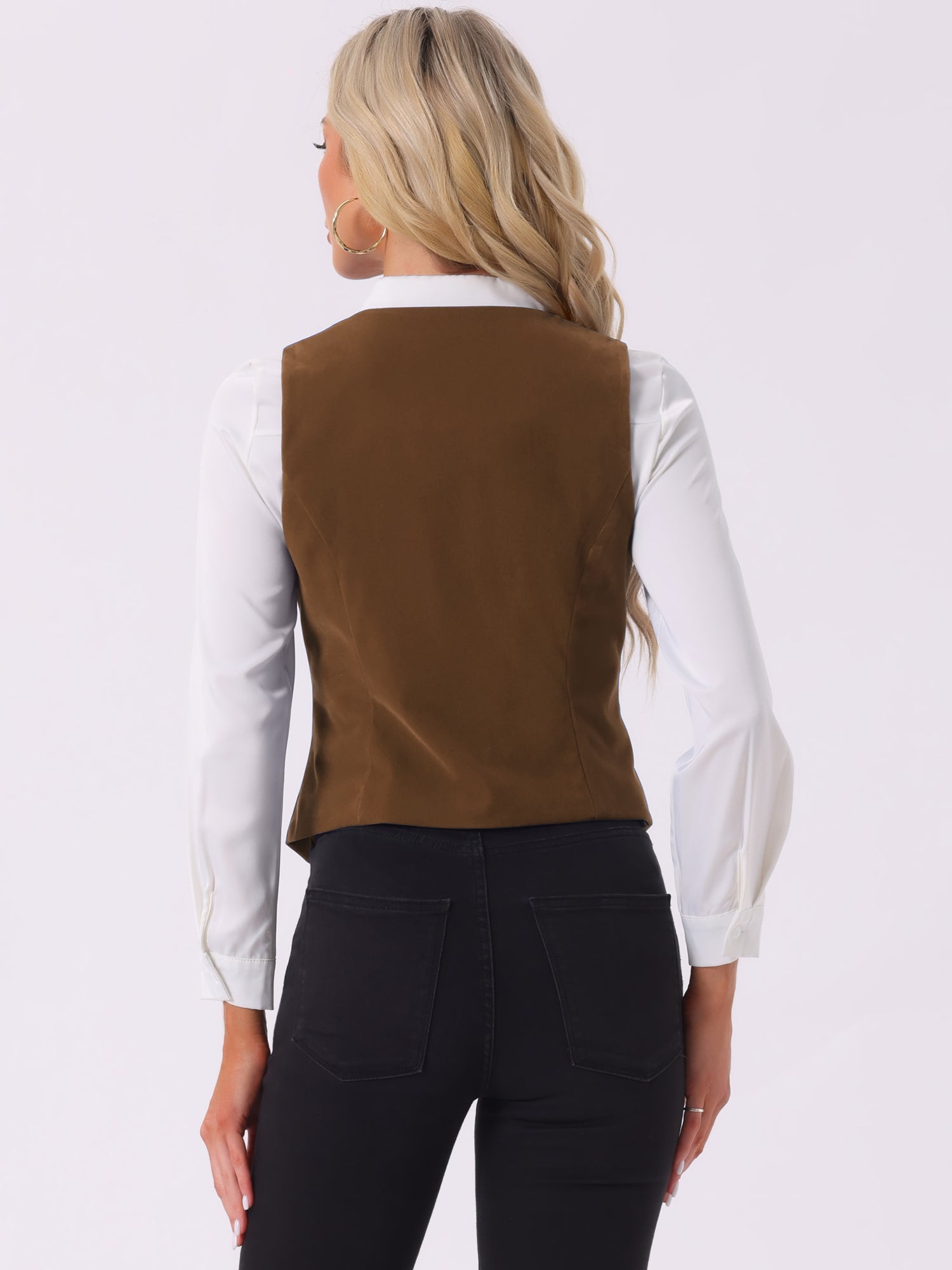 Retro Velvet Waistcoat V Neck Sleeveless Racerback Steampunk Vest