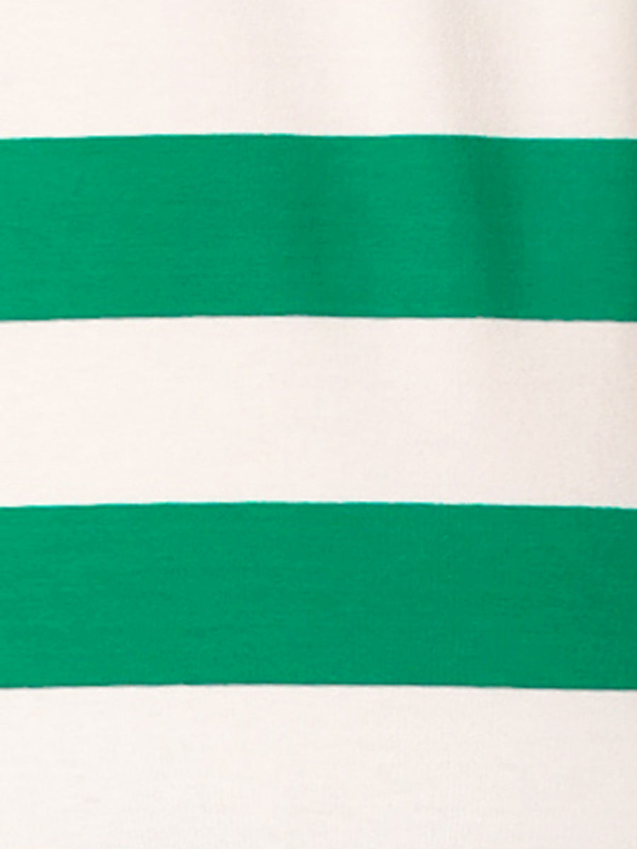 Striped 3/4 Sleeve Casual Basic Boat Neck T-shirt